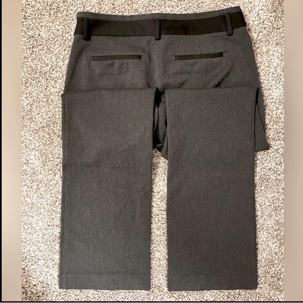 EXPRESS Dark Gray with Black Accent Suit Pants